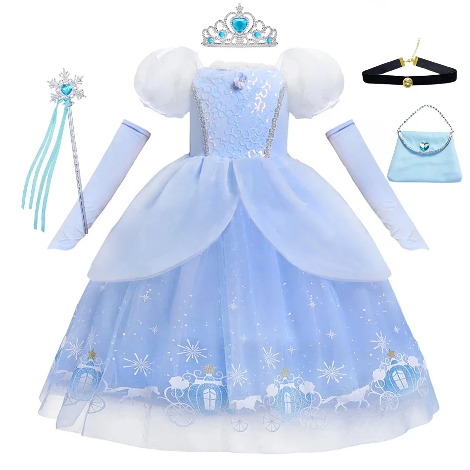 Summer Clothing For Kids Girls - 신데렐라 공주 코스프레 드레스 소녀 키즈
