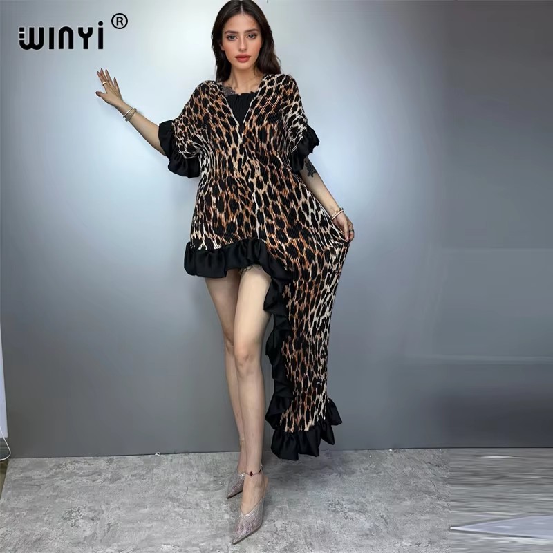 Summer Clothing H&M - WINYI 여성용 플리츠 맥시 파티 드레스