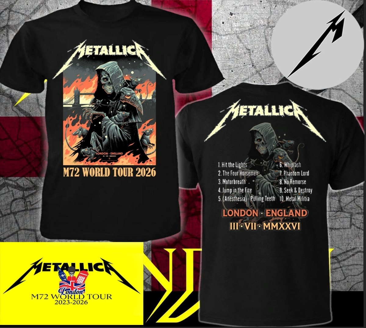 Summer Clothing London - Metallica M72 월드 투어 2026 런던