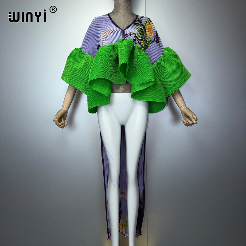 Summer Clothing H&M - WINYI 여성용 플리츠 맥시 파티 드레스