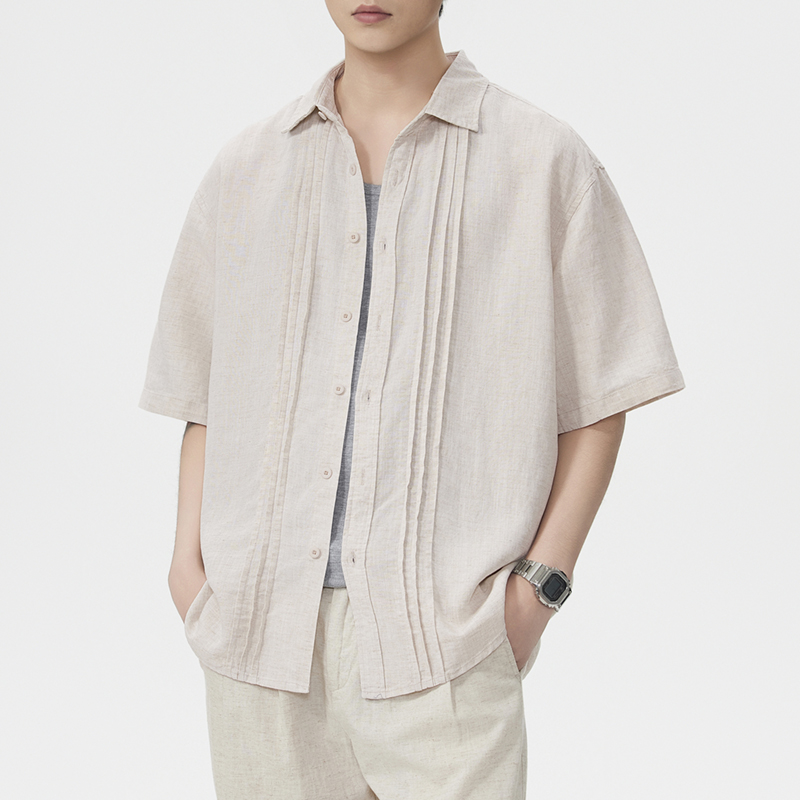 브랜드 의류 봄 여름 린넨 코튼 혼방 남성 반팔 셔츠  - Summer Clothing Old Money 리뷰 및 가격
