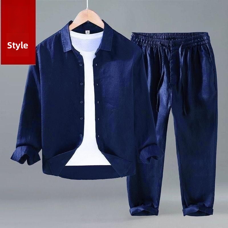 봄 여름 중국 스타일 코튼 린넨 긴팔 투피스 세트 남성 - Summer Clothing Styles 리뷰 및 가격