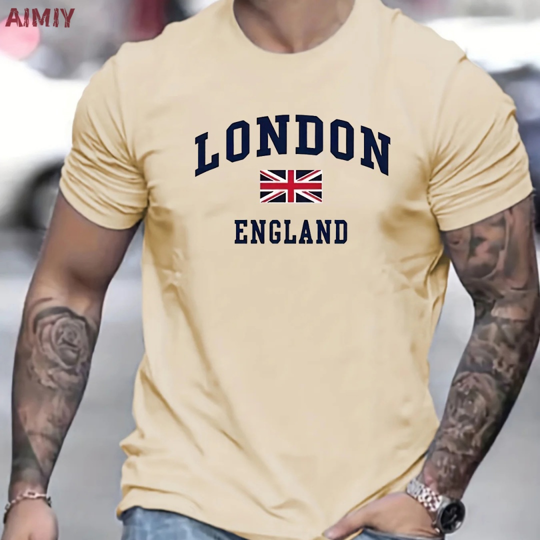 남성 의류 런던 영국 패턴 프린트 T 셔츠 남성 오버  - Summer Clothing London 리뷰 및 가격