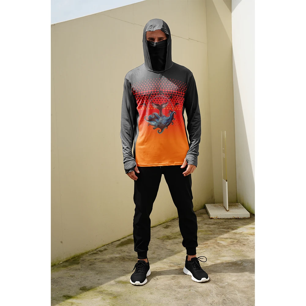 남성용 낚시 셔츠 자외선 차단 후드 마스크 일체형 낚시 - Summer Knit Clothing 리뷰 및 가격