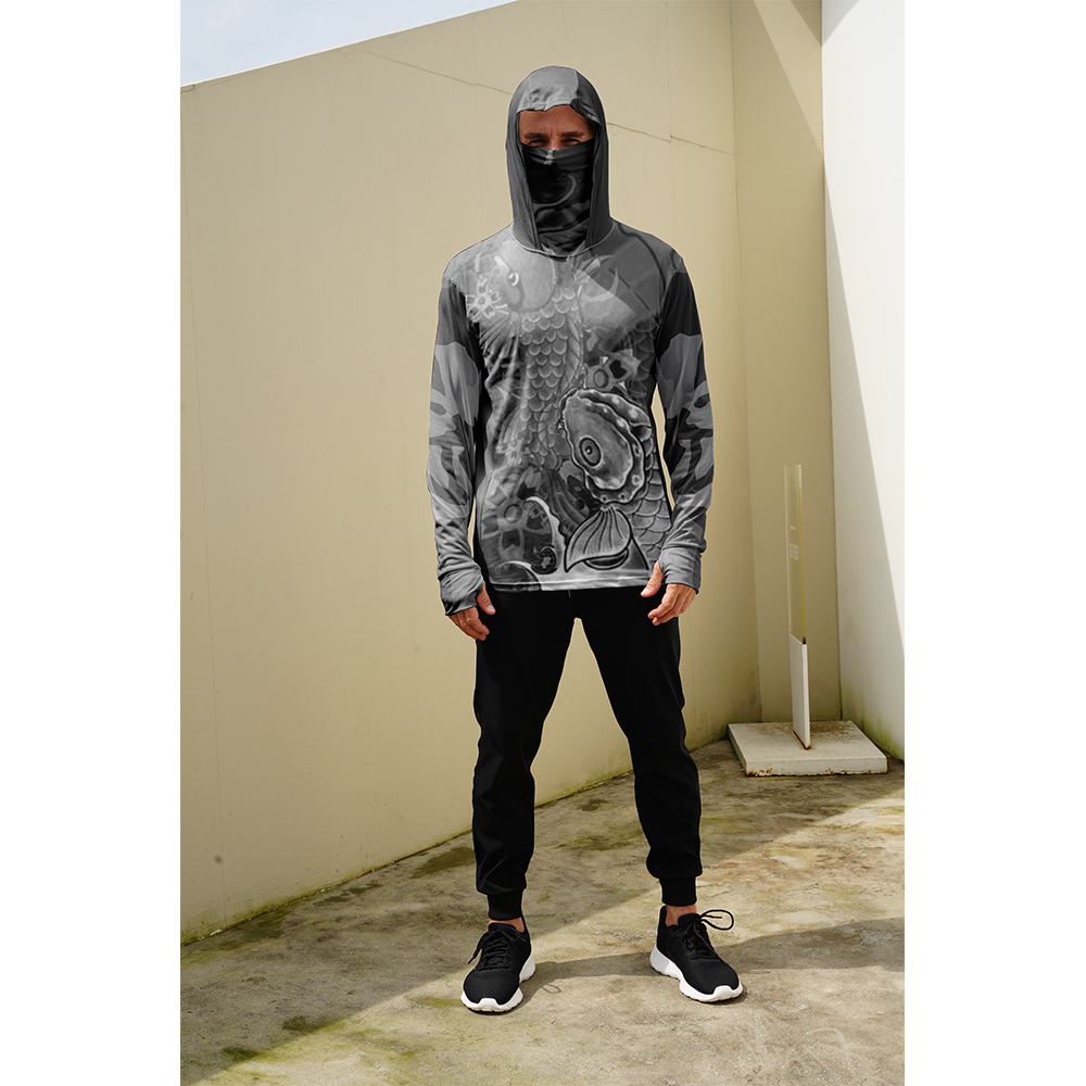 남성용 낚시 셔츠 자외선 차단 후드 마스크 일체형 낚시 - Summer Knit Clothing 리뷰 및 가격