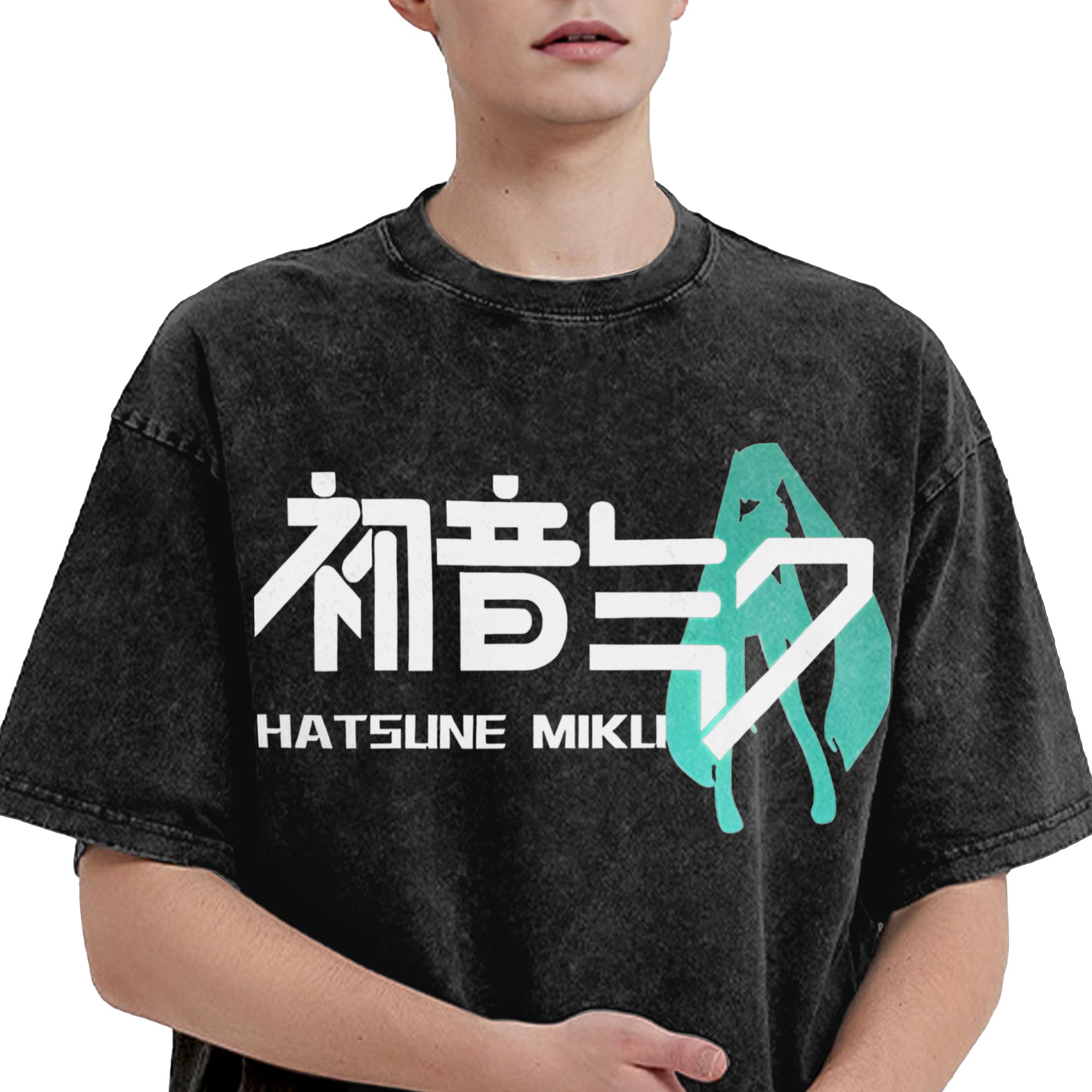 미쿠 가상 아이돌 일본 애니메이션 팬 워싱 티셔츠 스트 - Summer Clothing H&M 리뷰 및 가격