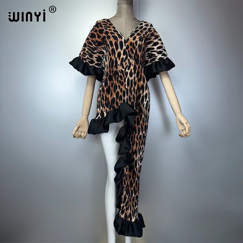 WINYI 여성용 플리츠 맥시 파티 드레스 불규칙 크럼 - Summer Clothing H&M 리뷰 및 가격