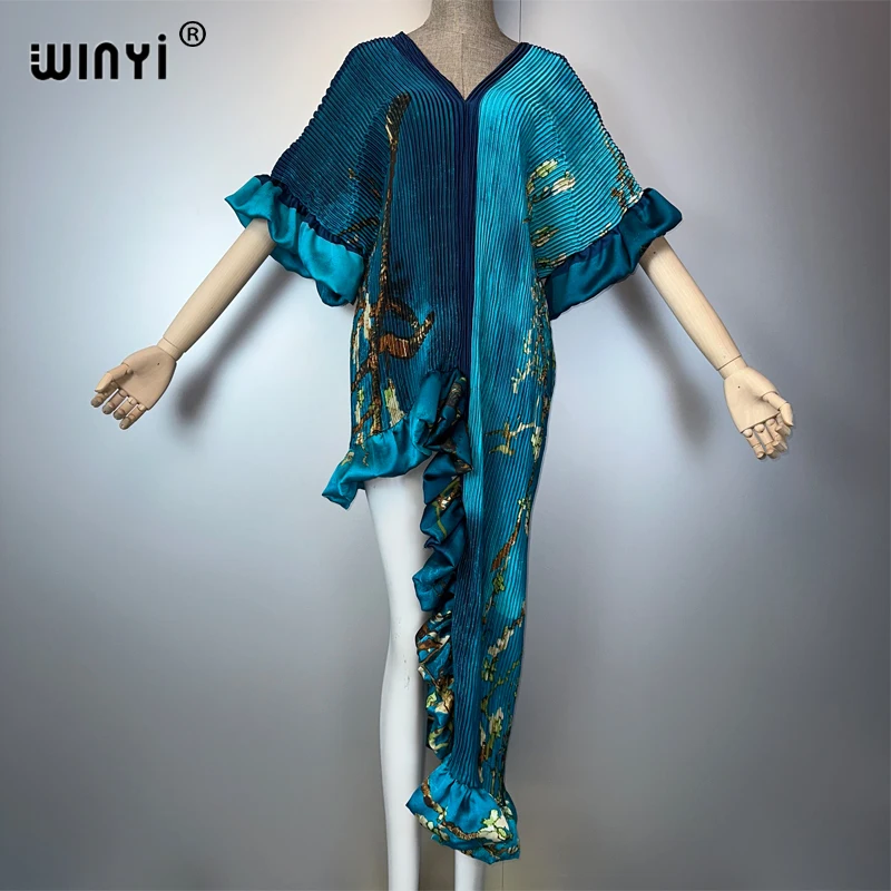 WINYI 여성용 플리츠 맥시 파티 드레스 불규칙 크럼 - Summer Clothing H&M 리뷰 및 가격