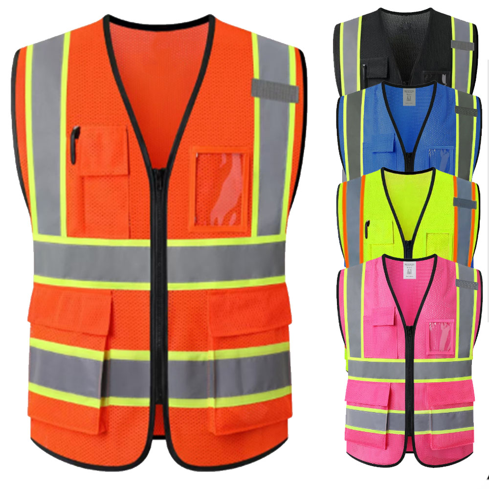 포켓과 지퍼가있는 여름 남여 메쉬 조끼 도로 건설 의류 - Summer Hi Vis Clothing 리뷰 및 가격