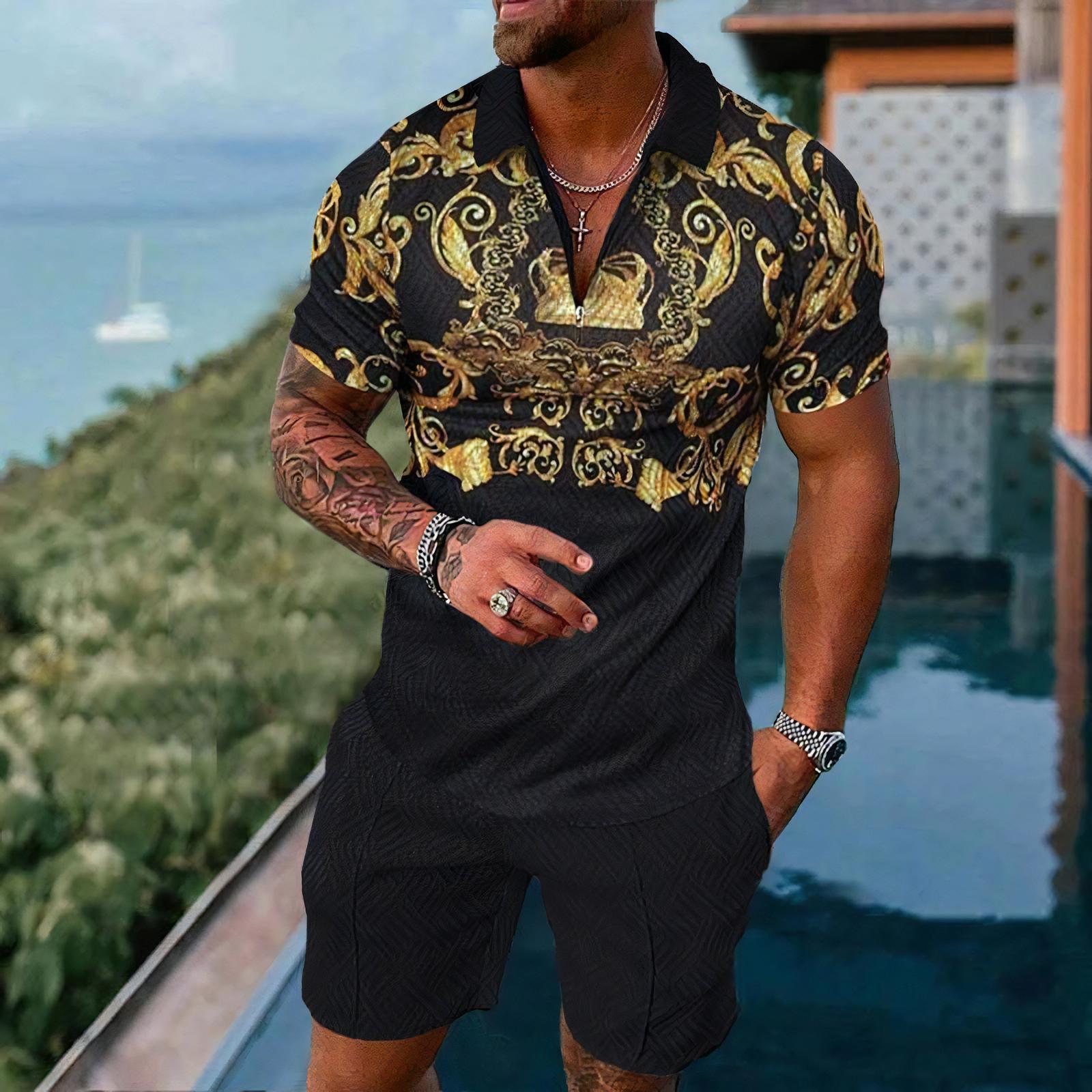 남성용 폴로 셔츠 반팔 세트 캐주얼 심플 스타일 투피스 - Summer Clothing Styles 리뷰 및 가격