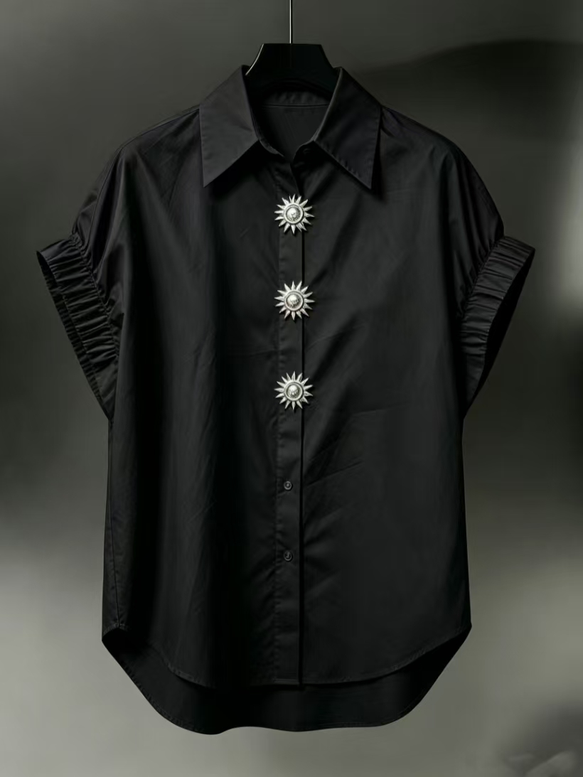 여성 코튼 캐주얼 루즈 반팔 얇은 여름 탑 퓨어 컬러  - Summer Clothing In French 리뷰 및 가격