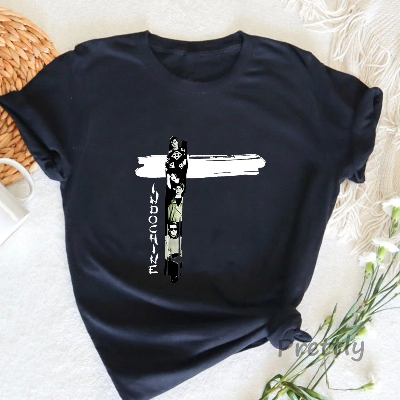 인도 차이나 팝 록 티셔츠 뉴 웨이브 프렌치 밴드 여성 - Summer Clothing In French 리뷰 및 가격