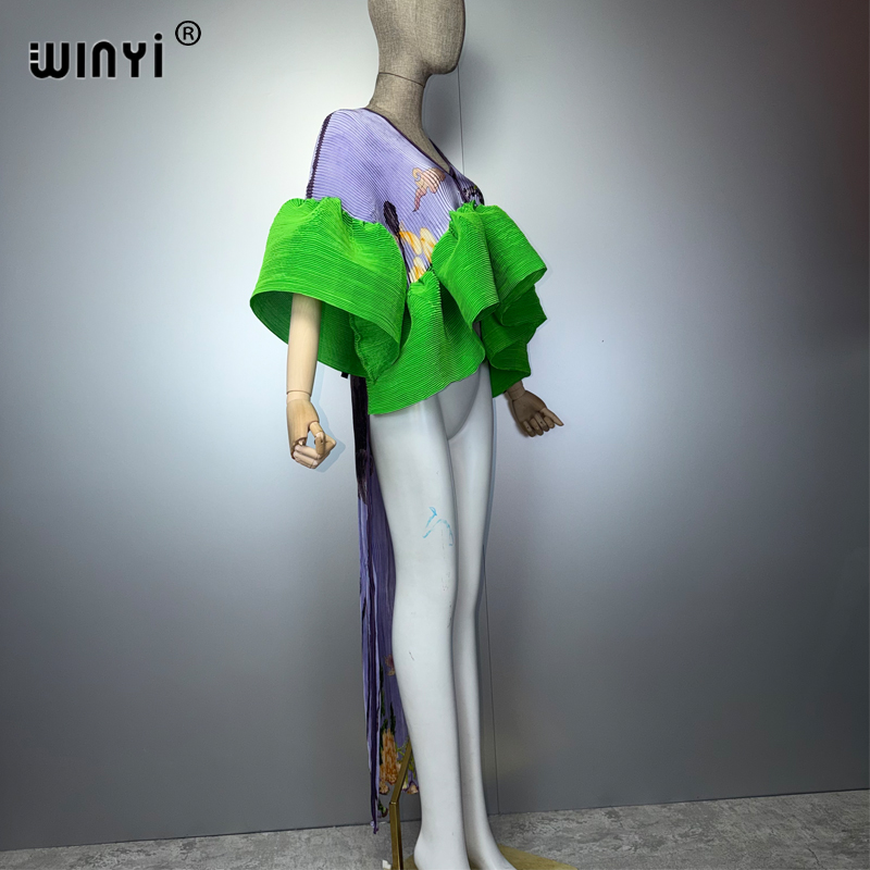 WINYI 여성용 플리츠 맥시 파티 드레스 불규칙 크럼 - Summer Clothing H&M 리뷰 및 가격